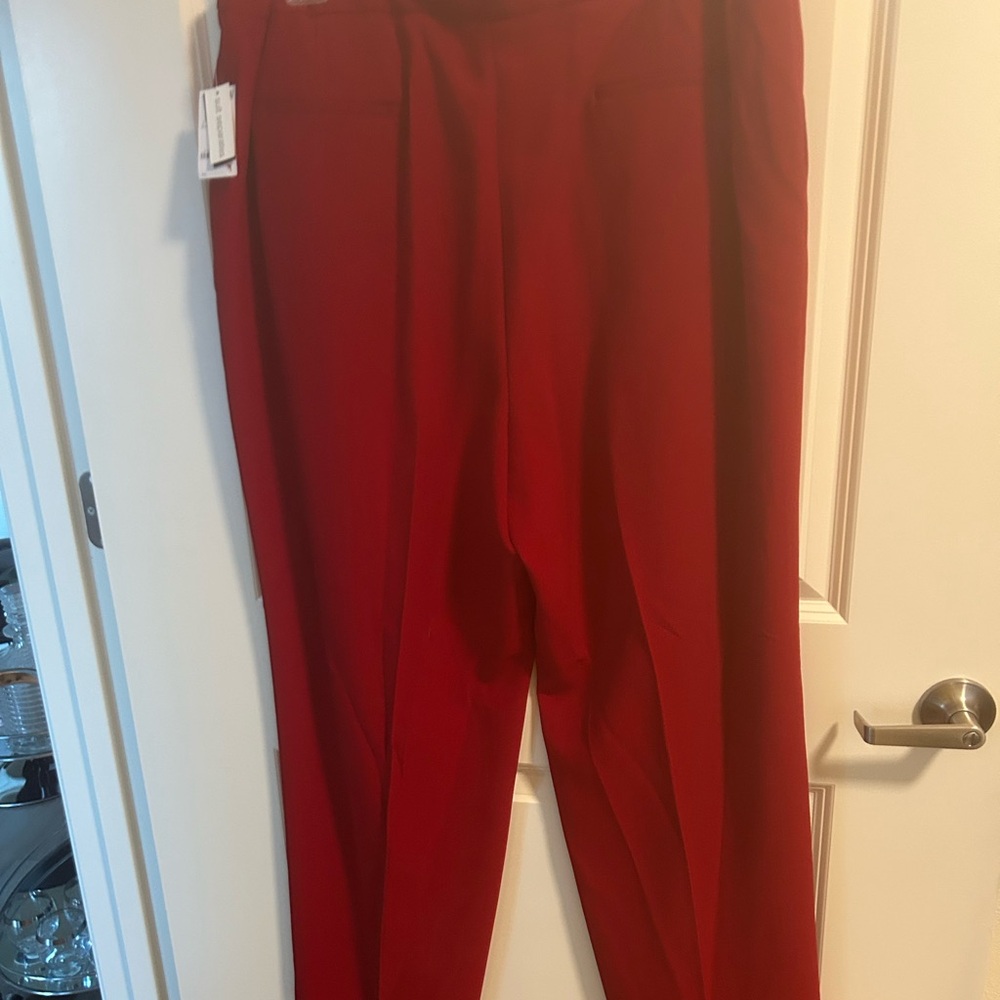 Dressy crepe Red slacks brand new wide leg